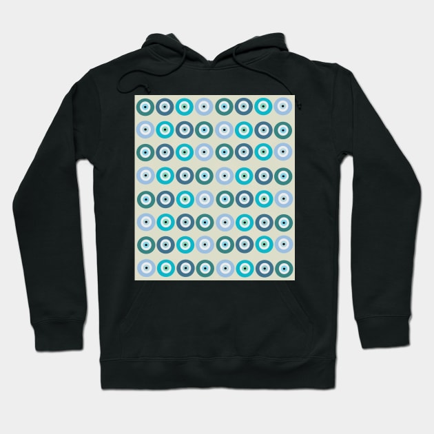 Modern Green Evil Eye Hoodie by halideO